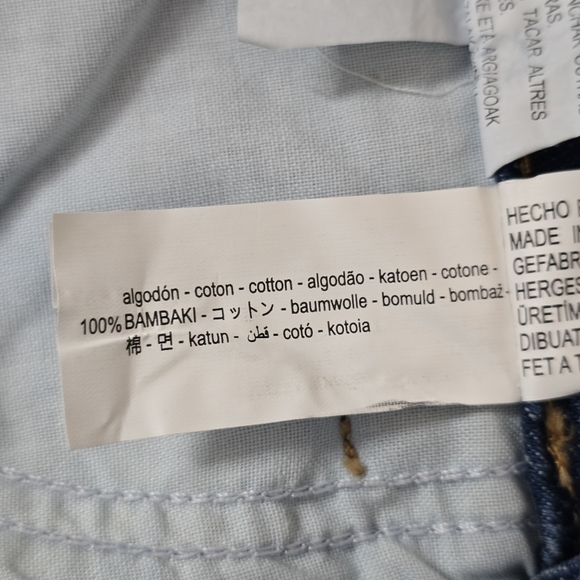 NWT Zara Wide Leg High Rise Jeans Boho Blue Size 4 - Picture 6 of 7